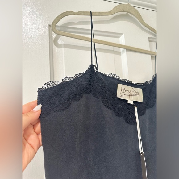 Rory Beca silk black lace camisole top crop - Picture 5 of 10